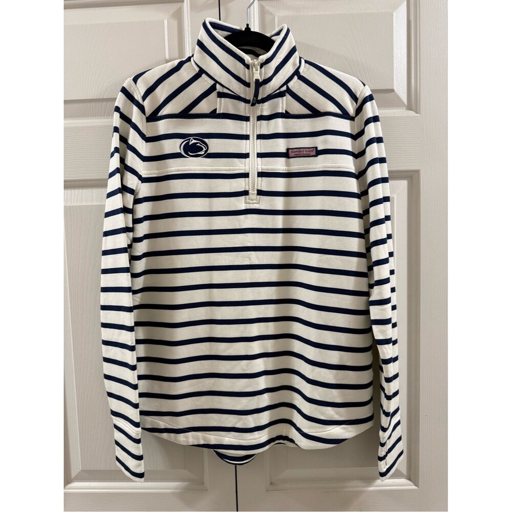 Vineyard Vines Penn State Dreamcloth Shep Shirt Quarter Zip Pullover Small